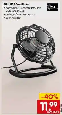 Netto Marken-Discount Mini USB-Ventilator Angebot