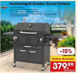 Netto Marken-Discount Holzkohlegrill-Smoker Grand Ontario Angebot