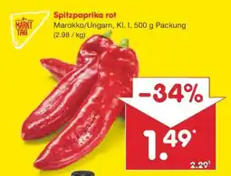 Netto Marken-Discount Spitzpaprika rot Angebot