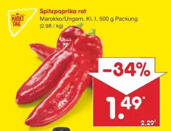 Netto Marken-Discount Spitzpaprika rot Angebot