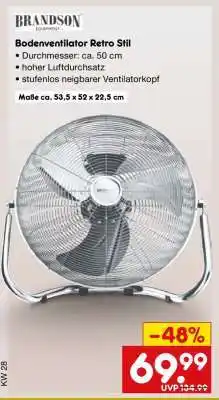 Netto Marken-Discount Bodenventilator Retro Stil Angebot