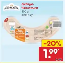 Netto Marken-Discount Geflügel-Fleischwurst Angebot