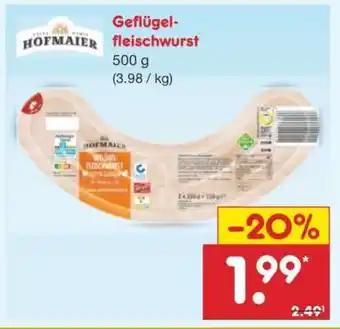 Netto Marken-Discount Geflügel-Fleischwurst Angebot