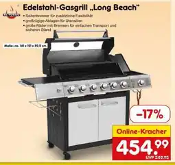 Netto Marken-Discount Edelstahl-Gasgrill „Long Beach“ Angebot