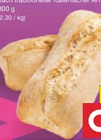Netto Marken-Discount Netto Backstube Ciabatta-Brot Angebot
