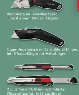 Lidl Parkside Cutterset Angebot