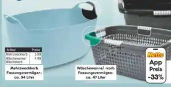Netto Marken-Discount Priva Wäschekorb Angebot