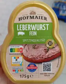 Netto Marken-Discount Hofmaier Leberwurst Angebot