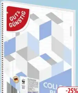 Scheck-in-Center Gut & Günstig Collegeblock A4 Angebot