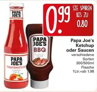 WEZ Papa Joe's Ketchup oder Saucen 300/500ml Angebot