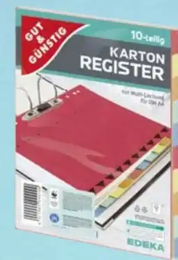 Scheck-in-Center Gut & Günstig Kartonregister Angebot