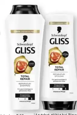 Scheck-in-Center Schwarzkopf Gliss Kur Total Repair Shampoo Angebot