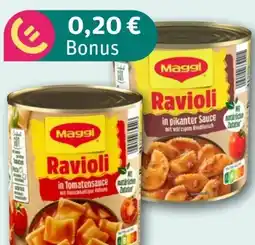 REWE Maggi Ravioli in Tomatensauce mit Fleischhaltiger Füllung Angebot