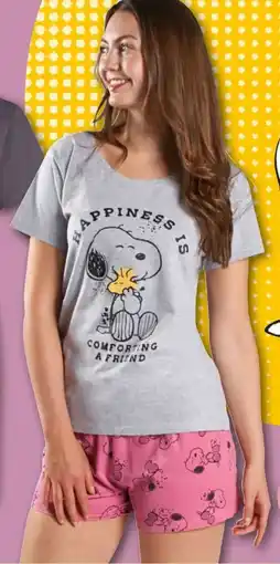 REWE Peanuts Damen T-Shirt Pyjama Angebot