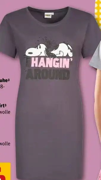 REWE Peanuts Damen Sleepshirt Snoopy Angebot