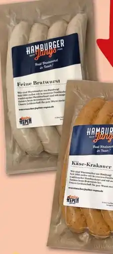 REWE Jupiter Repen Hamburger Jungs Feine Bratwurst Angebot