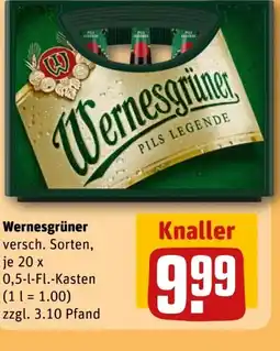 REWE Wernesgrüner Pils Legende Angebot