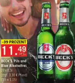 Lösch Depot BECK'S Pils und Blue Alkoholfrei Angebot