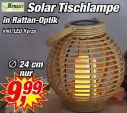 Posten Börse KYNAST Solar Tischlampe in Rattan-Optik Angebot