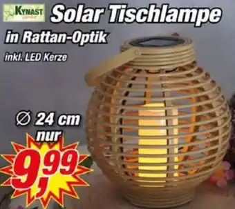 Posten Börse KYNAST Solar Tischlampe in Rattan-Optik Angebot