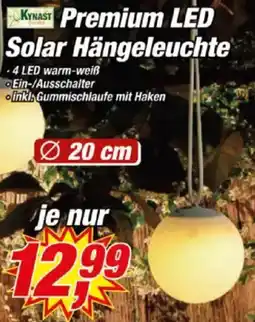 Posten Börse KYNAST Premium LED Solar Hängeleuchte Angebot