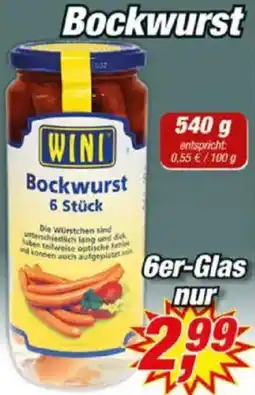 Posten Börse WINI Bockwurst Angebot