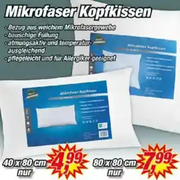 Posten Börse Mikrofaser Kopfkissen Angebot
