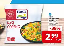 Markant Frosta fertiggerichte oder veggie Angebot