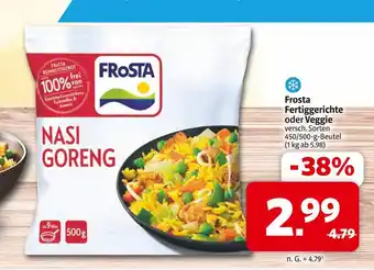 Markant Frosta fertiggerichte oder veggie Angebot