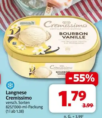Markant Langnese cremissimo Angebot