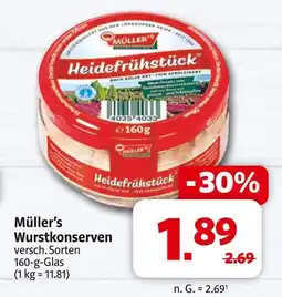Markant Müller's wurstkonserven Angebot