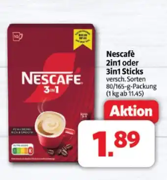 Markant Nescafé 2in1 oder 3in1 sticks Angebot
