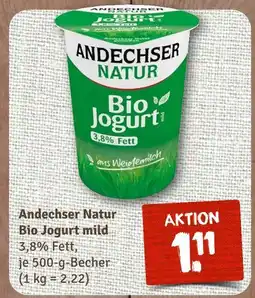 nahkauf Andechser natur bio jogurt mild Angebot