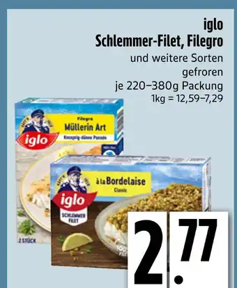 Edeka Iglo schlemmer-filet, filegro Angebot