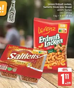 Marktkauf Lorenz erdnuß locken oder saltletts sticks oder brezel Angebot