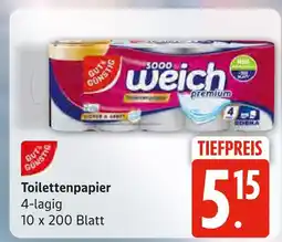 Marktkauf Gut&günstig weich premium toilettenpapier Angebot