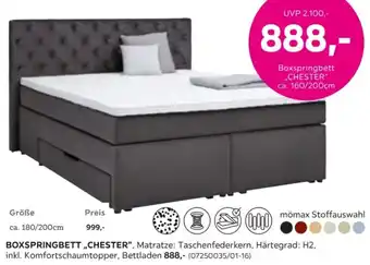 Mömax Boxspringbett „CHESTER" Angebot