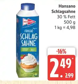 Marktkauf Hansano schlagsahne Angebot