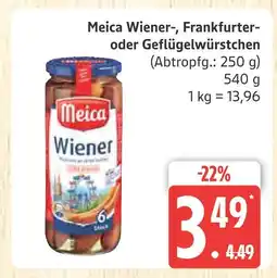 Marktkauf Meica wiener-, frankfurter- oder geflügelwürstchen Angebot
