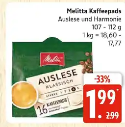 Marktkauf Melitta kaffeepads Angebot