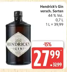 Marktkauf Hendrick's gin Angebot