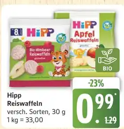 Marktkauf Hipp bio himbeer reiswaffeln Angebot