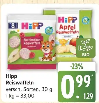 Marktkauf Hipp bio himbeer reiswaffeln Angebot