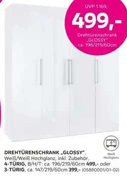 Mömax Drehtürenschrank „GLOSSY" Angebot