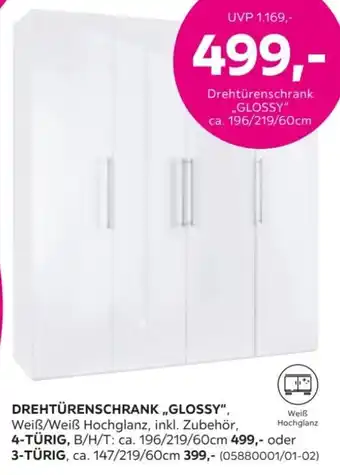 Mömax Drehtürenschrank „GLOSSY" Angebot