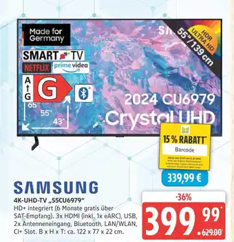 Marktkauf Samsung 4k-uhd-tv 55cu6979 Angebot