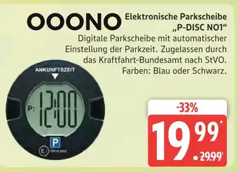 Marktkauf Ooono elektronische parkscheibe „p-disc no1“ Angebot