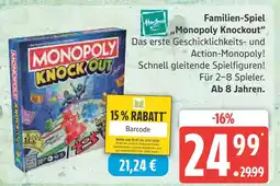 Marktkauf Hasbro monopoly knockout Angebot