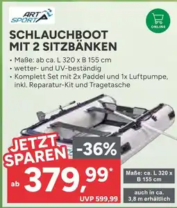Marktkauf Arta sport schlauchboot mit 2 sitzbänken Angebot