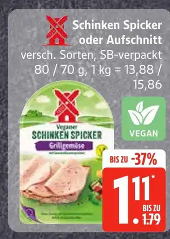 Edeka Rügenwalder mühle schinken spicker oder aufschnitt Angebot